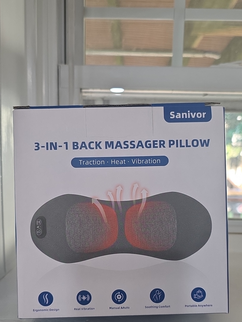 3-in-1 Back Massager Pillow - Gray